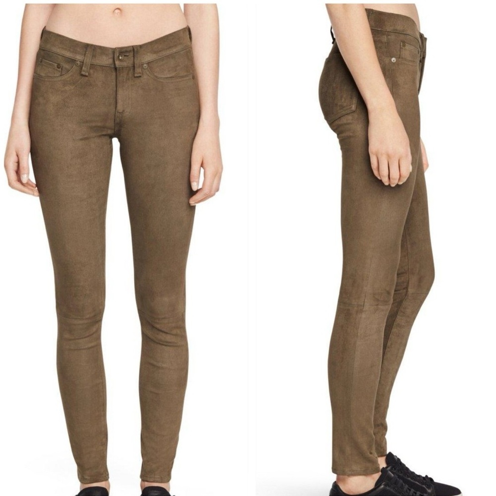 Genetic Denim Suede Pants Size 27 Nude